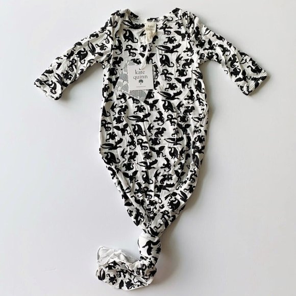 Kate Quinn Organics Pajamas Nwt Kate Quinn Organics Black Dragon